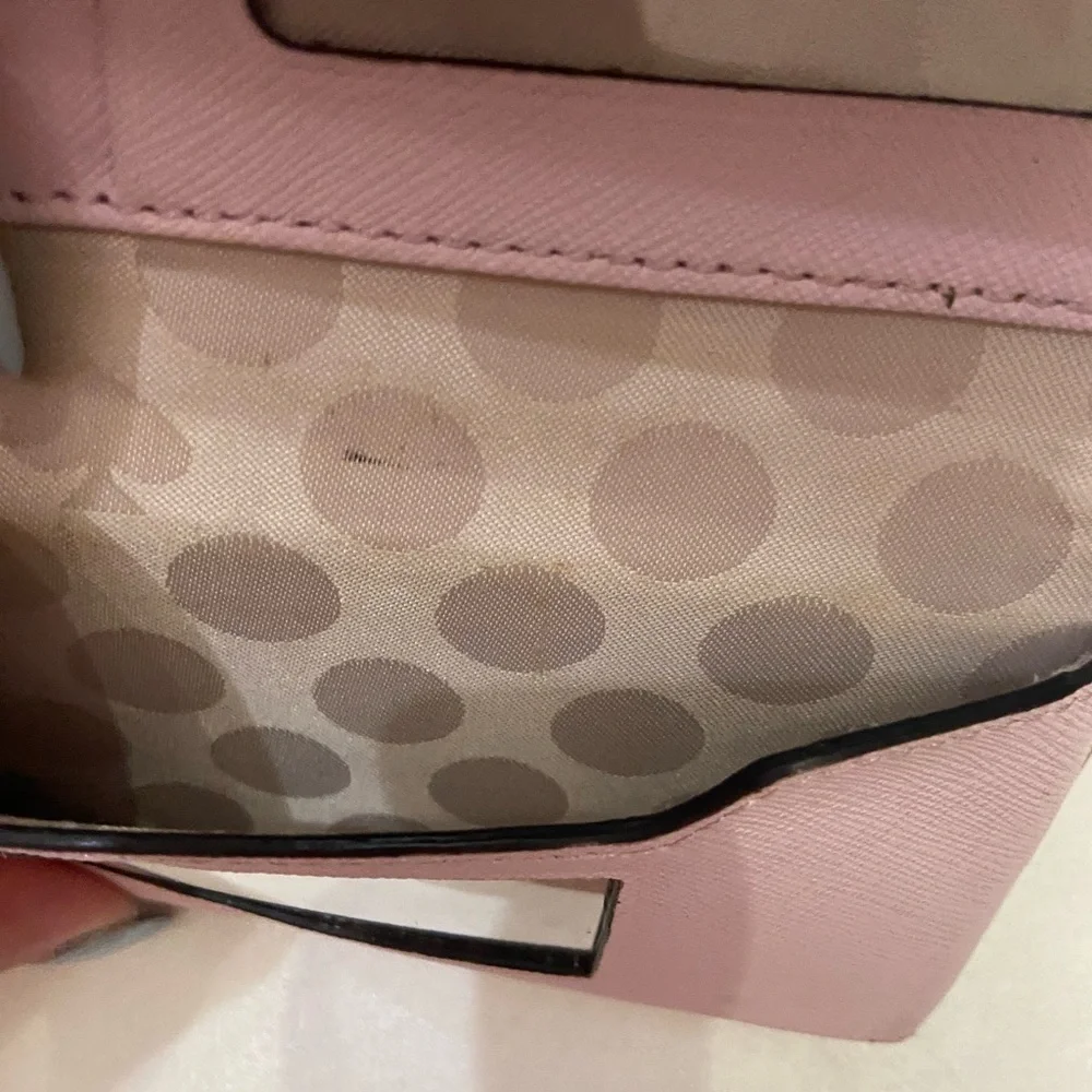 Kate Spade Pink trifold card Wallet wristlet 3581